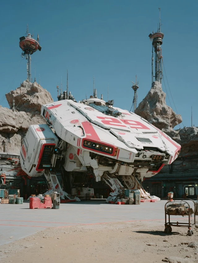 SciFi Transport Futuristic Vehicle Illustration