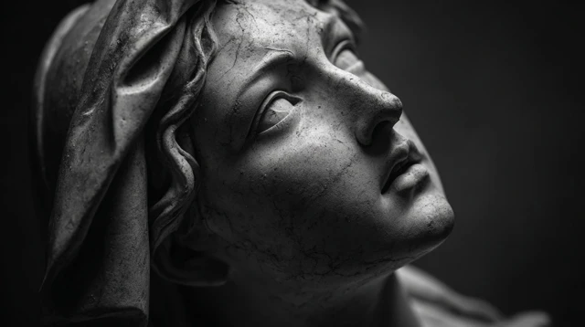 Renaissance Sculpture Black and White Woman
