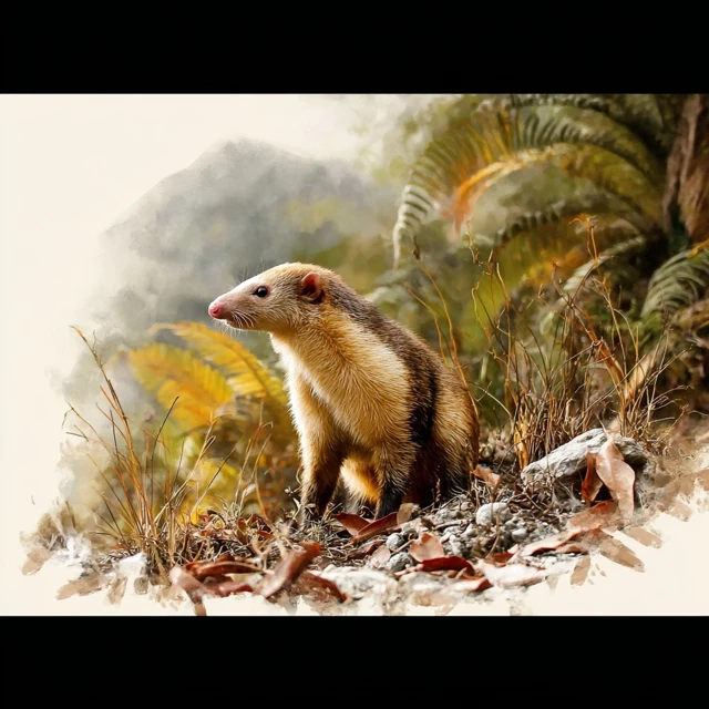 Atalaye Nesophontes in Watercolor Nature