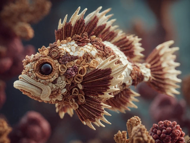 Müsli Fish Art: Ultrarealistic and Detailed Artwork