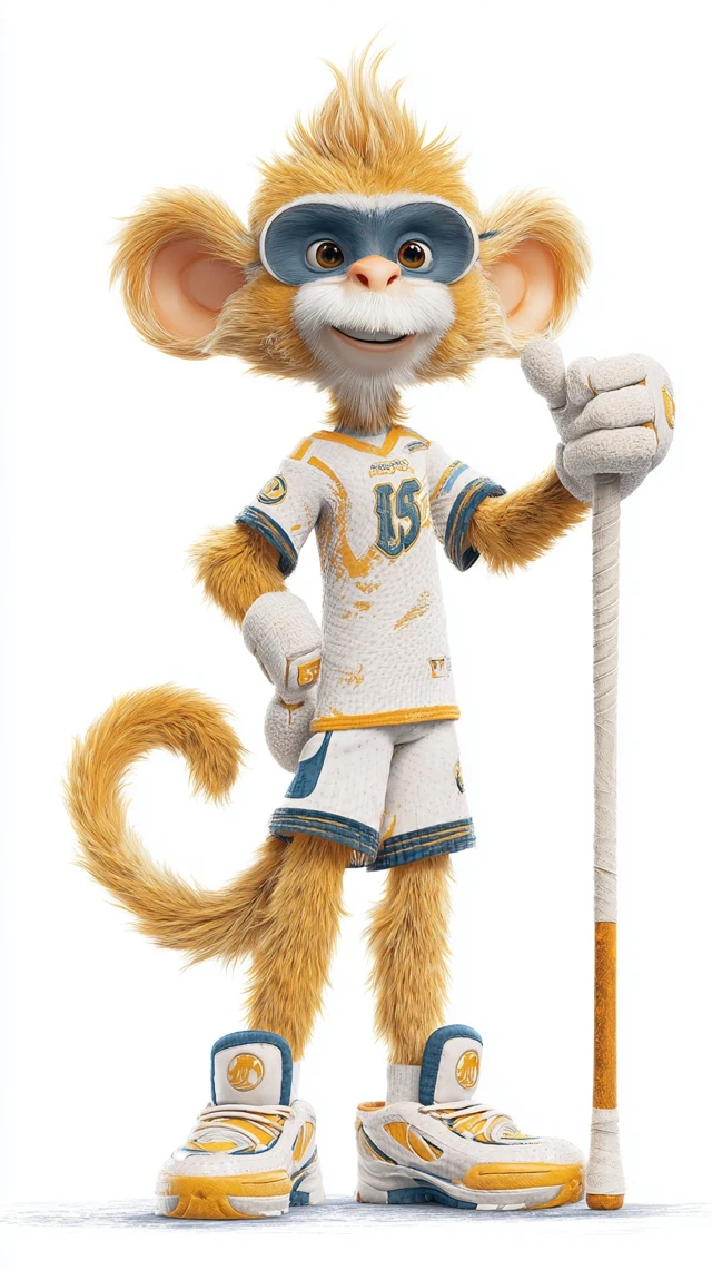 Golden Monkey Mascot Design for Sports Events