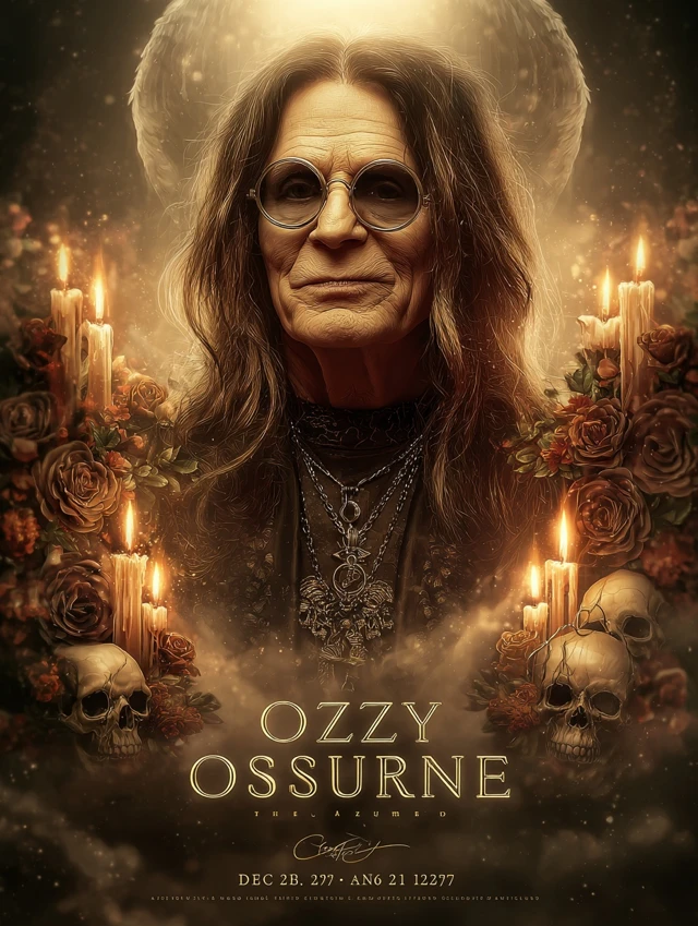 Ozzy Osbourne Memorial Tribute Gothic Rock Art