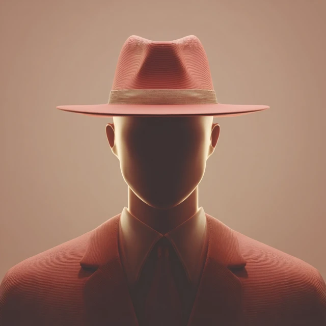 3D Minimalist Casino Avatar Fedora Tuxedo Style
