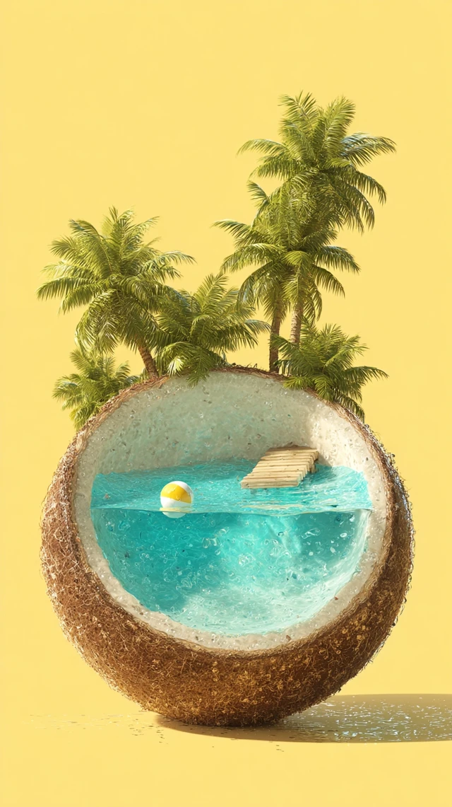 Coconut Swimming Pool Tropical Paradise