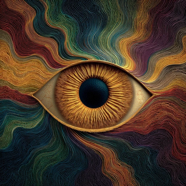 Psychedelic Eye Art Vibrant Rainbow Colors
