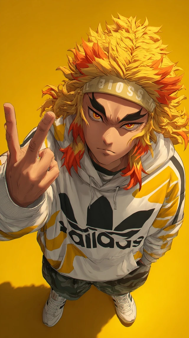 Rengoku Adidas Anime Wallpaper