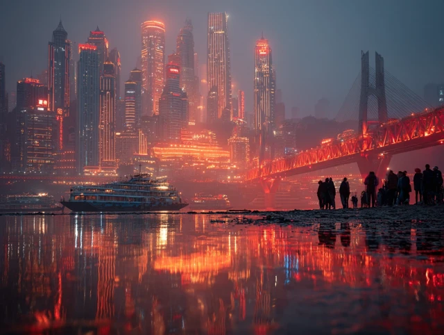 Chongqing Night Cityscape Urban Photography
