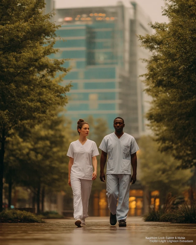 Courageous Nurses Determination and Pride in Modern Hospital
