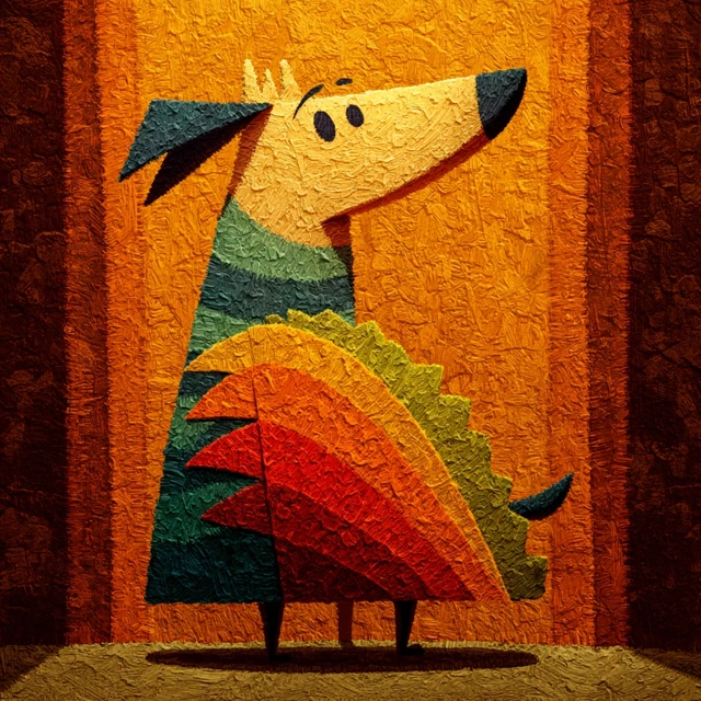 Taco Dog Pixar Style Cartoon Illustration