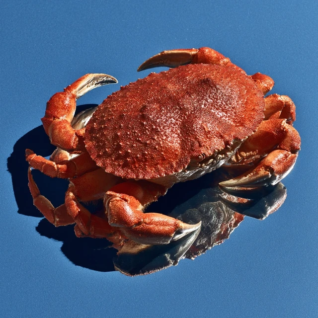 Kamchatka Crab on Mirror Food Photography