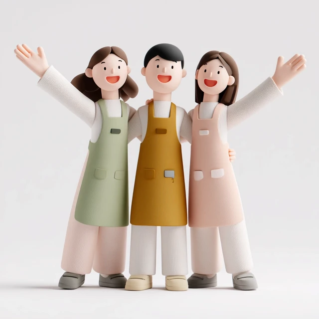 Celebrating Workers Aprons 3D Illustration