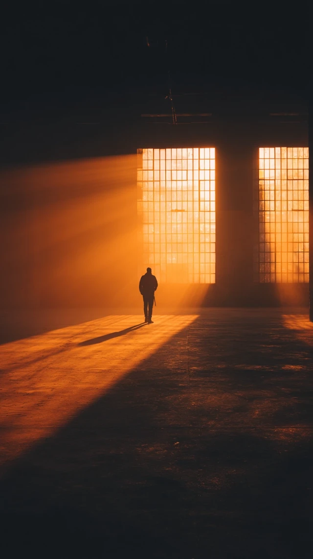 Silhouette Photography Dramatic Industrial Space