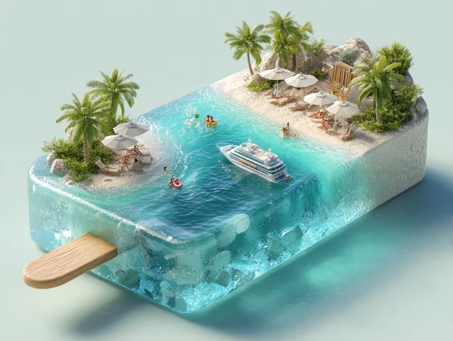 Ocean Paradise Popsicle Summer Vacation