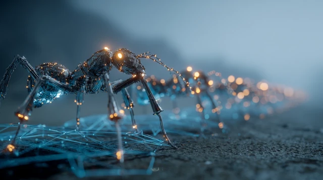 Robotic Ants Marching Across Digital Terrain