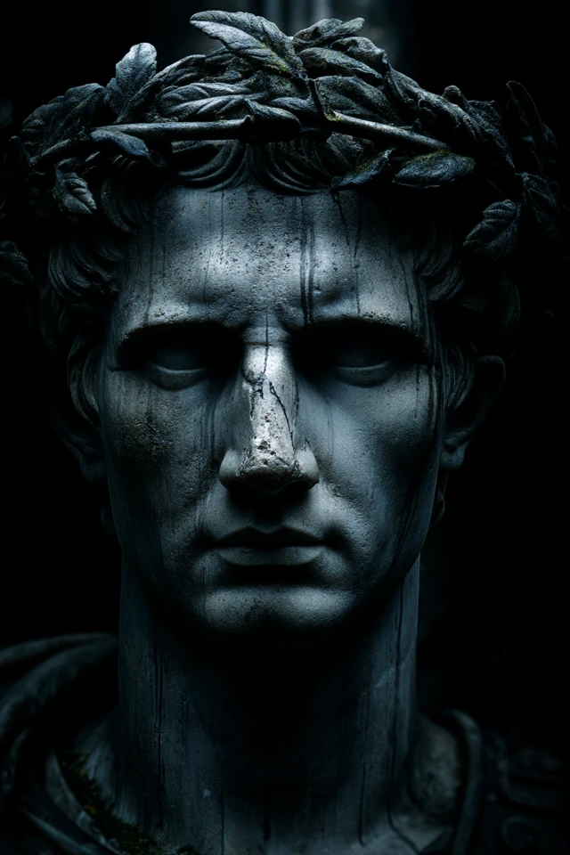 Roman Emperor Statue Album Cover Art