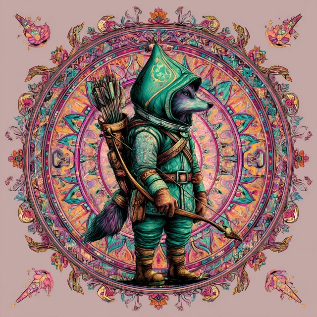 Robin Hood Astronaut Psychedelic Art