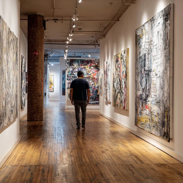 Soho NYC Art Gallery Large Paintings and Artist