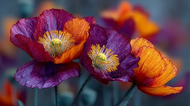 Vibrant Poppies in the Meadow Nature Photography