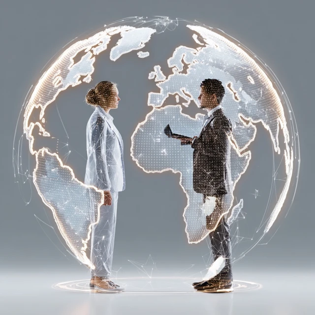 Global Trade Negotiation 3D Rendering