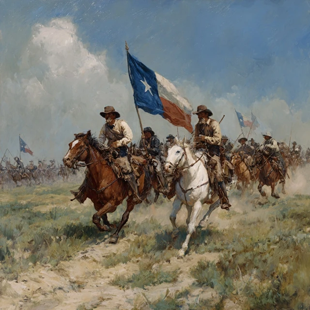 Texas Cavalry Charge Painting