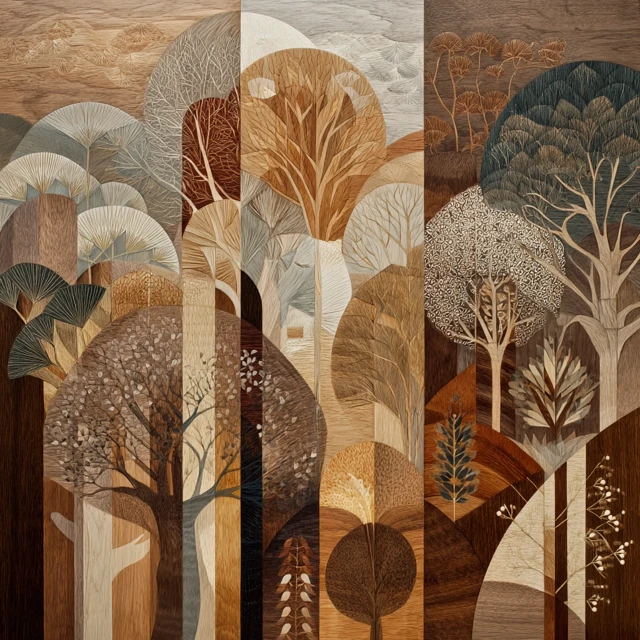 Modern Marquetry: English Forest in Wood