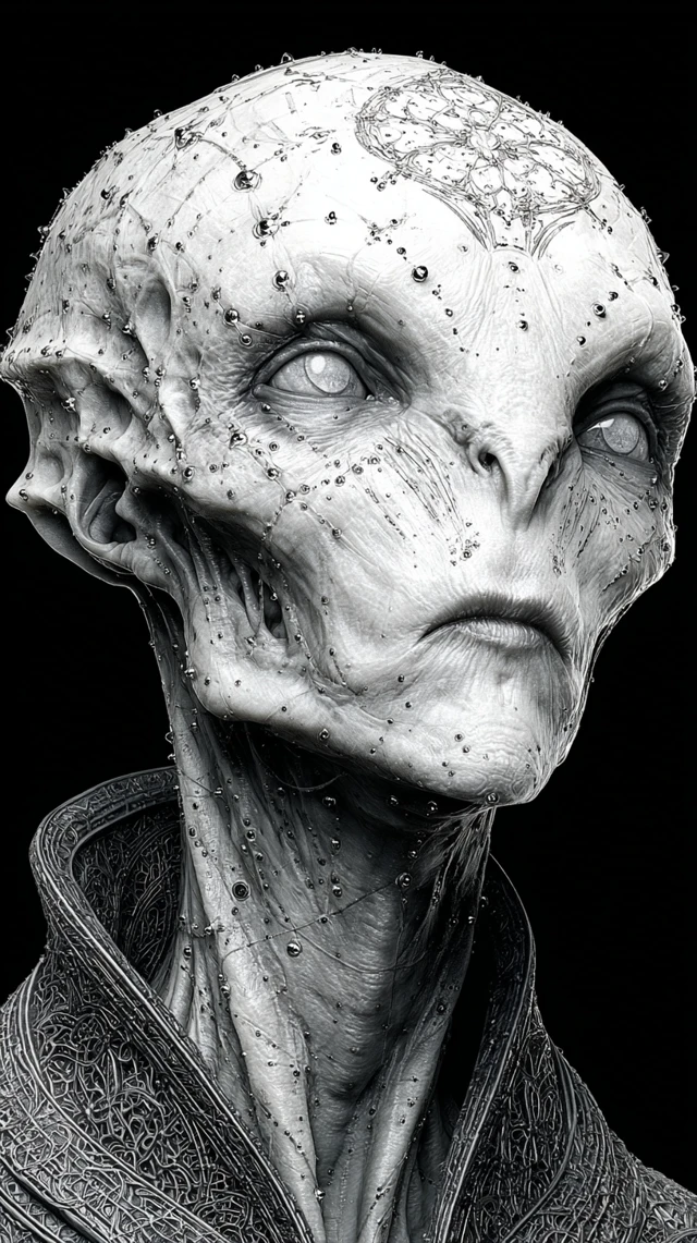 Alien Vampire Ancestor Bioluminescent Surreal Portrait