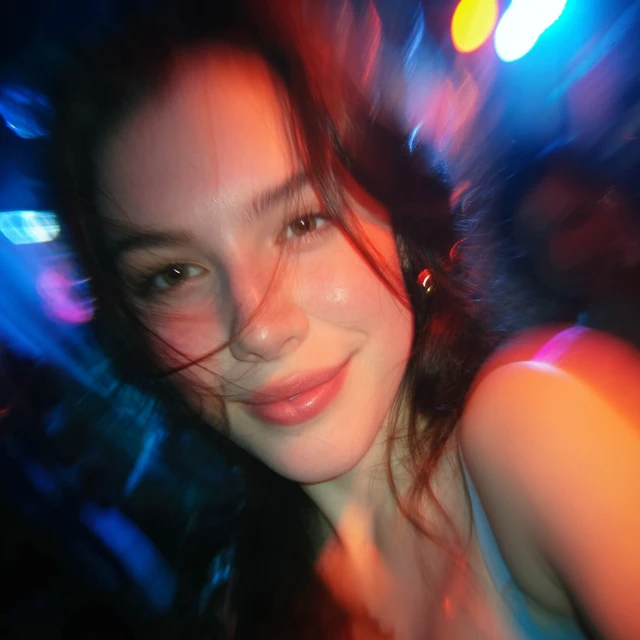 Nightclub Selfie Beautiful Woman Intimate Moment