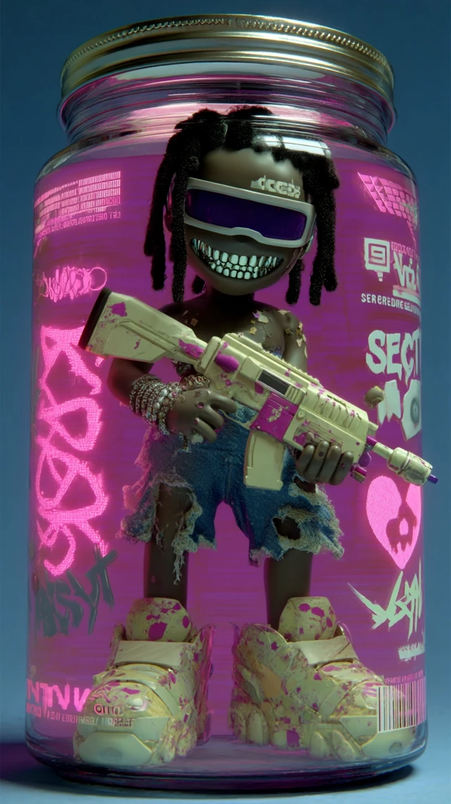 Y3K Cybernetic Kid Superhero Portrait