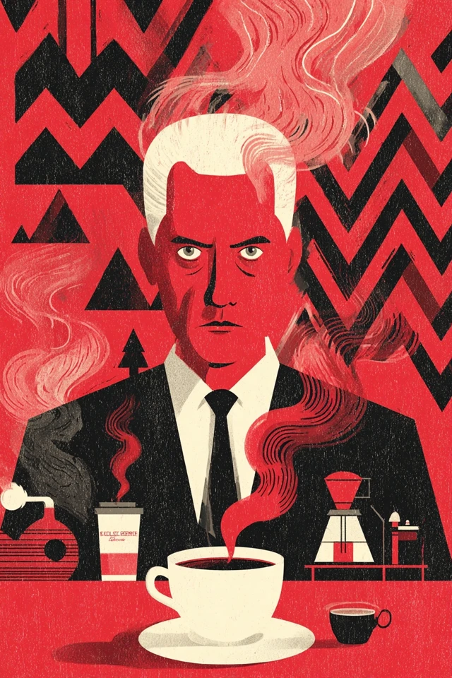 Twin Peaks Art Agent Cooper Coffee and The Black Lodge