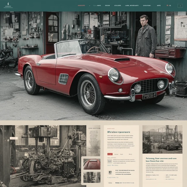 French Car Repair Classic Landing Page