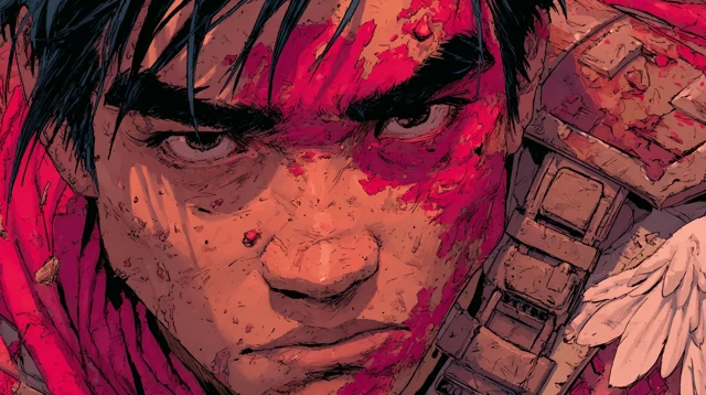 Asian Superhero Exhausted After Battle