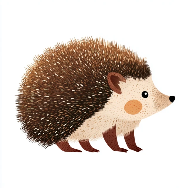 Cute Hedgehog Illustration Vector Art for Children