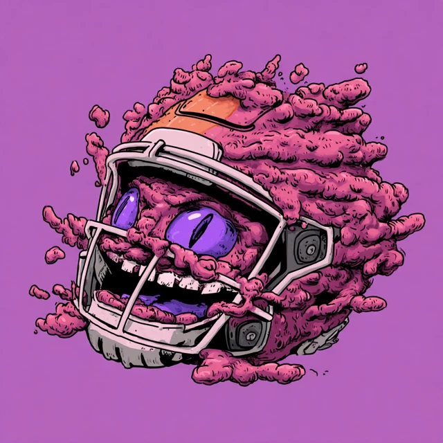 Cursed Football Helmet Mascot Avatar Logo