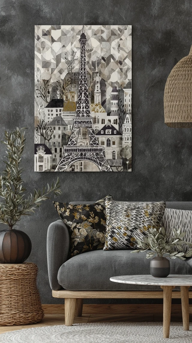 City Paradise Wall Art for Cozy Living Room