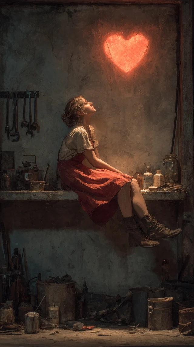 Emotional Neglect Woman Heart Painting