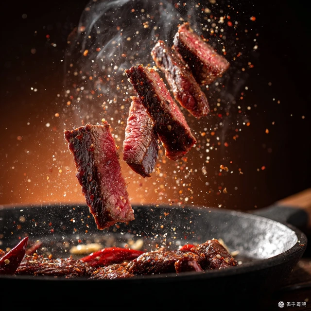 French Teppanyaki Steak with Seasoning