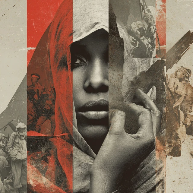 Art Deco Film Poster Sudanese Woman Attacked
