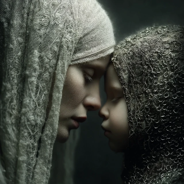 Mother and Child Surreal Art: Holy and Beautiful