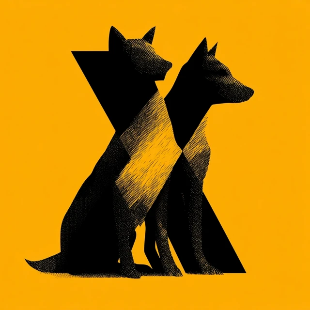 Abstract Dog Logo Design - Minimalist Silhouette