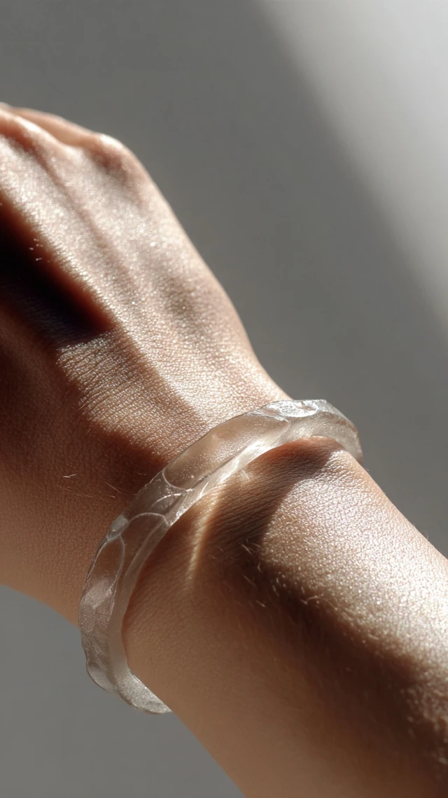 Futuristic Bracelet Blending into Skin Minimal Aesthetic