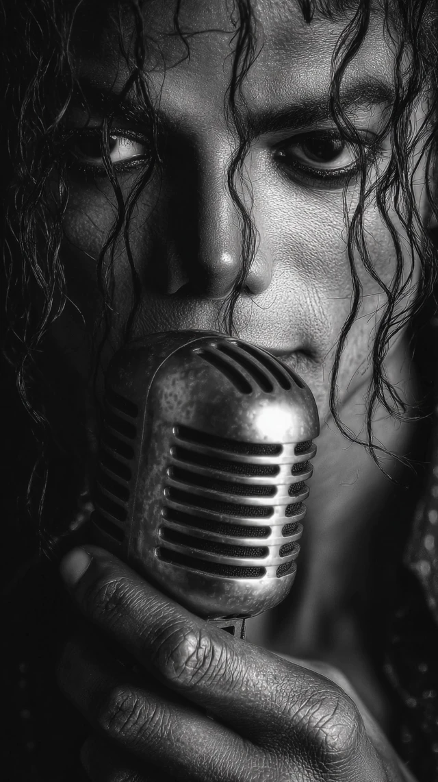 Michael Jackson Portrait Black and White