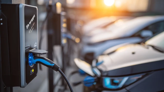 EV Charging Station Close-Up: Technology and Innovation