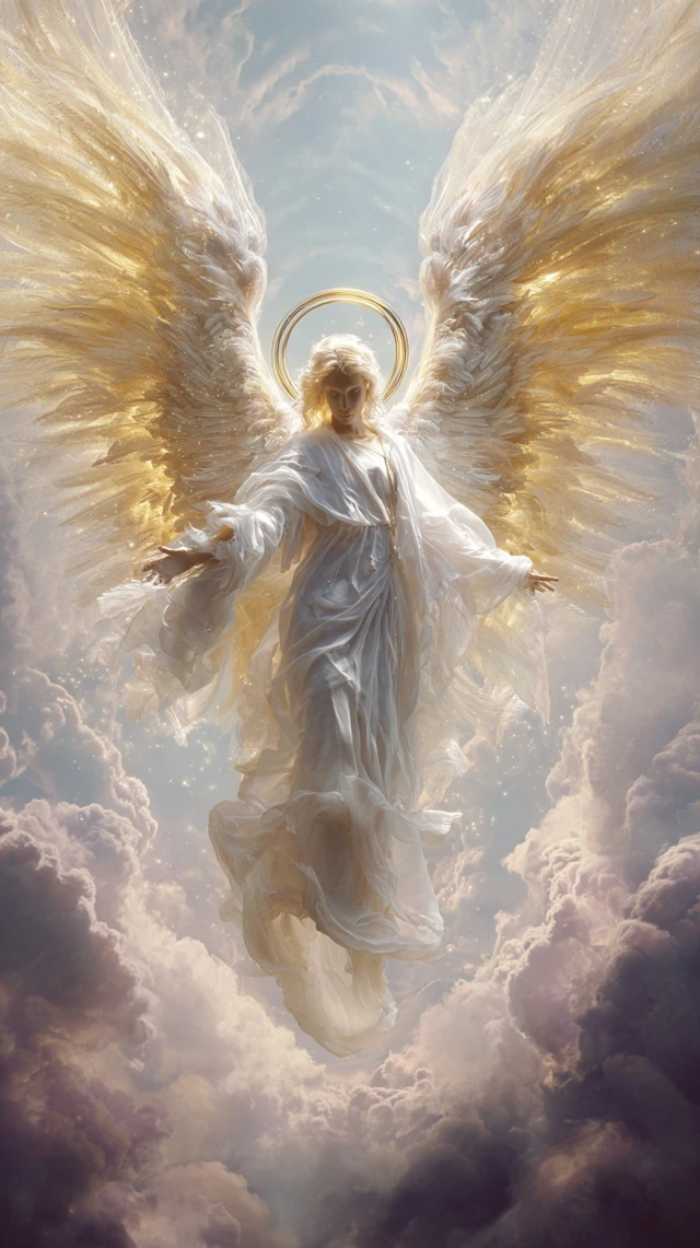 Divine Angel in Heaven Fantasy Art