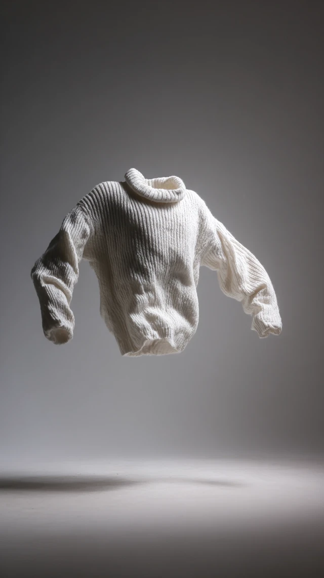 White Sweater Floating Surreal Minimalist
