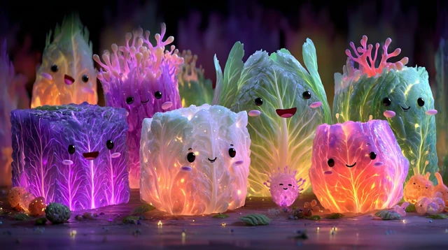 Happy Rotten Vegetables Kawaii Decay Faces