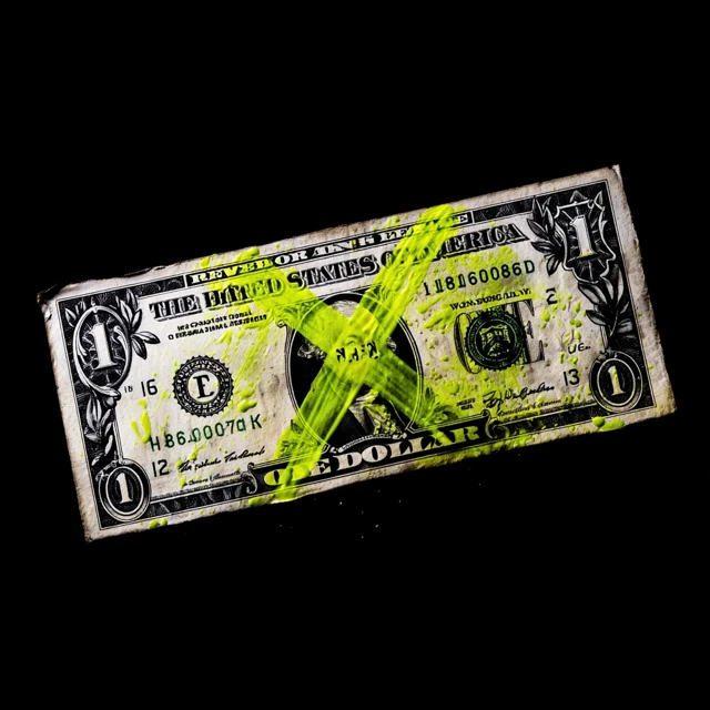 Dollar Bill Graffiti Art Work Hard X