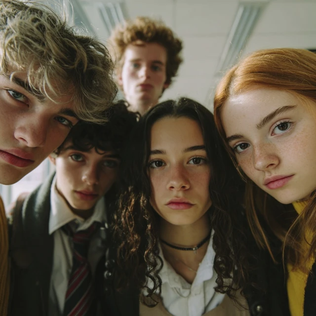 High School Students Alert and Focused