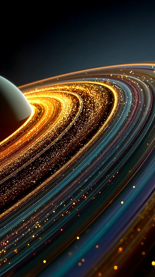 Enigmatic Planet with Rings: Stunning Space Art