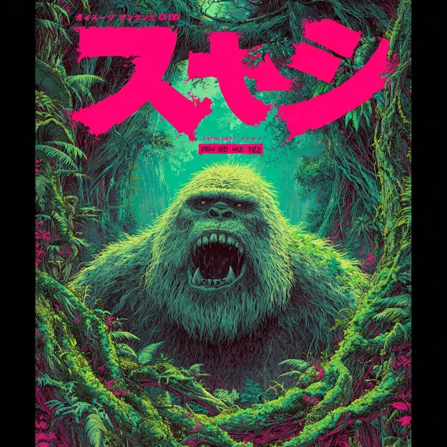 Bigfoot Manga Art Dark Fantasy Illustration
