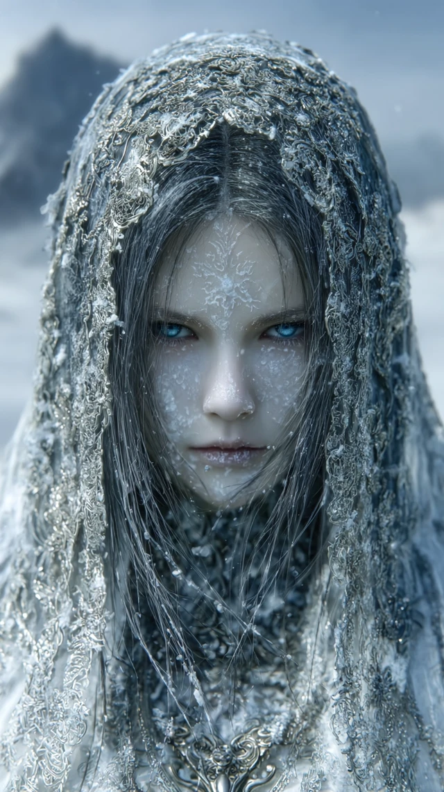 Yuki Onna A Haunting Snow Woman Portrait